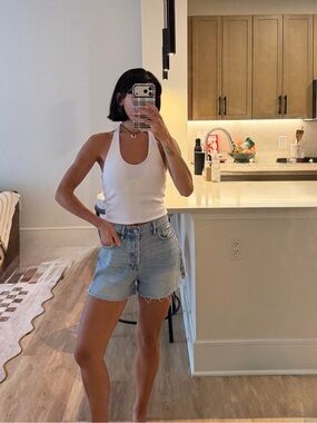 PacSun Light Blue High-Rise Jean Shorts